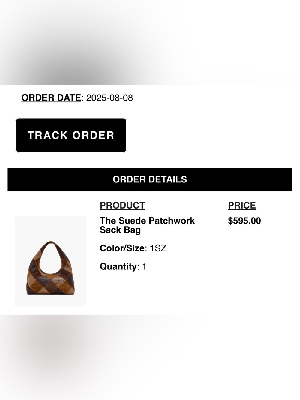 Marc Jacobs Suede Patch Sack Bag - Picture 7 of 7